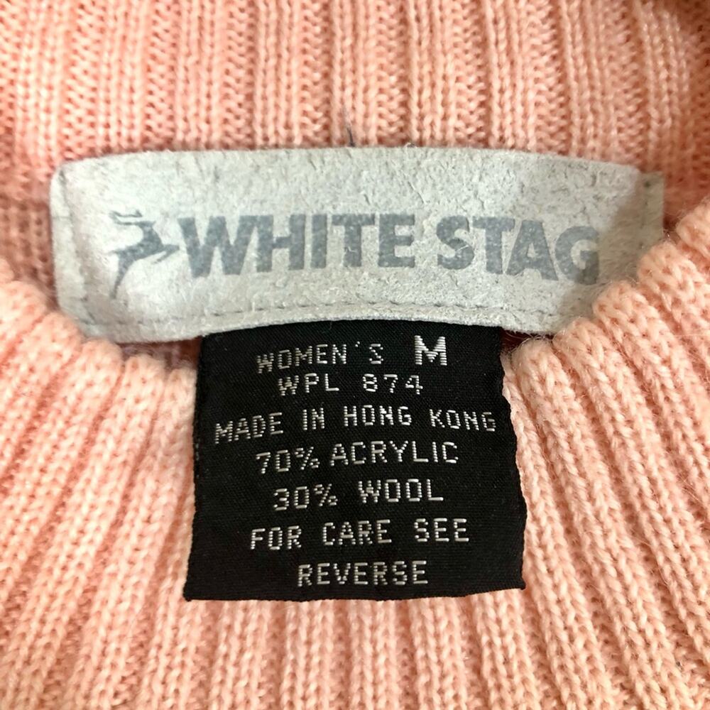 White Stag Vintage 1980s Pastel Polar Bear Grandmacore Sweater Size Medium - Picture 3 of 5